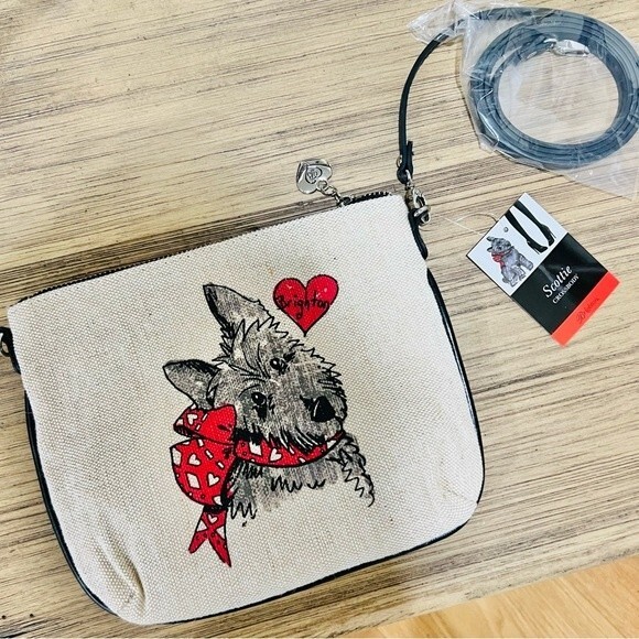 NWT Brighton Women's Scottie Crossbody Coated Canvas - Picture 2 of 8